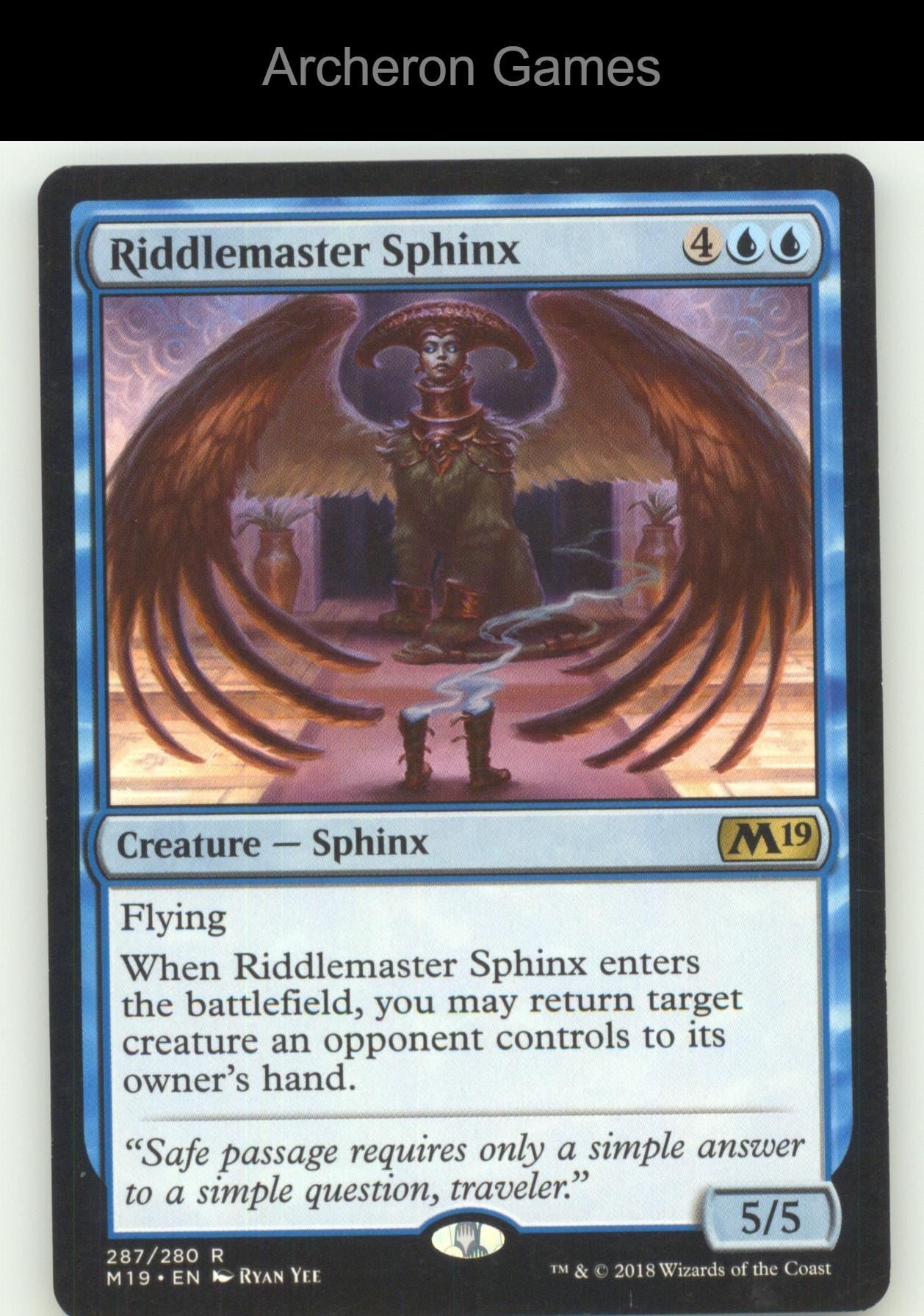 Riddlemaster Sphinx 287 R MTG Card Core Set 2019
