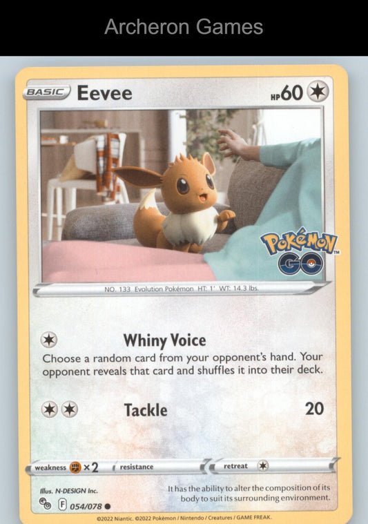 Pokemon Card Eevee PGO 054/078 C Pokemon GO