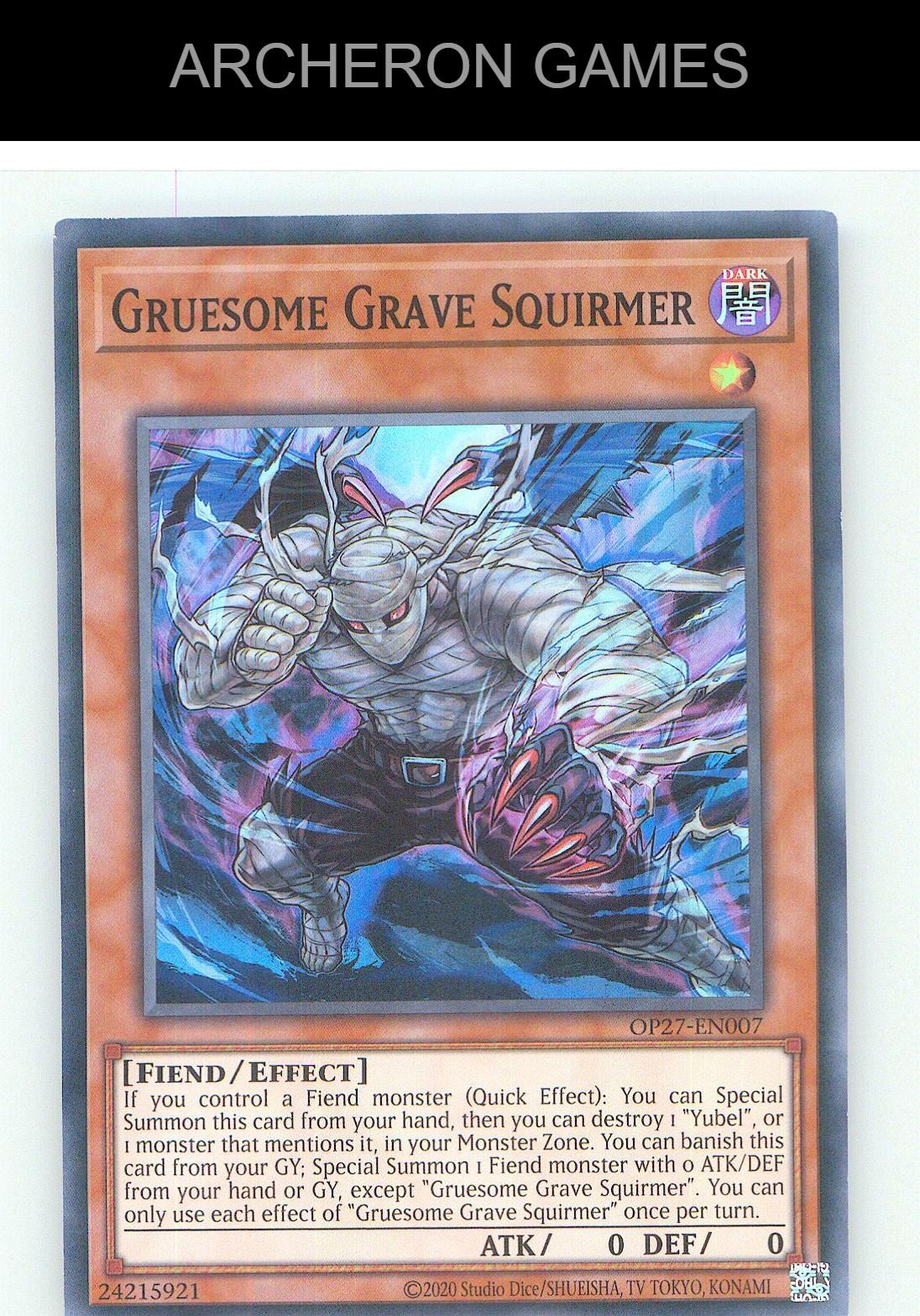 Gruesome Grave Squirmer SR YUGIOH Card Unlimited