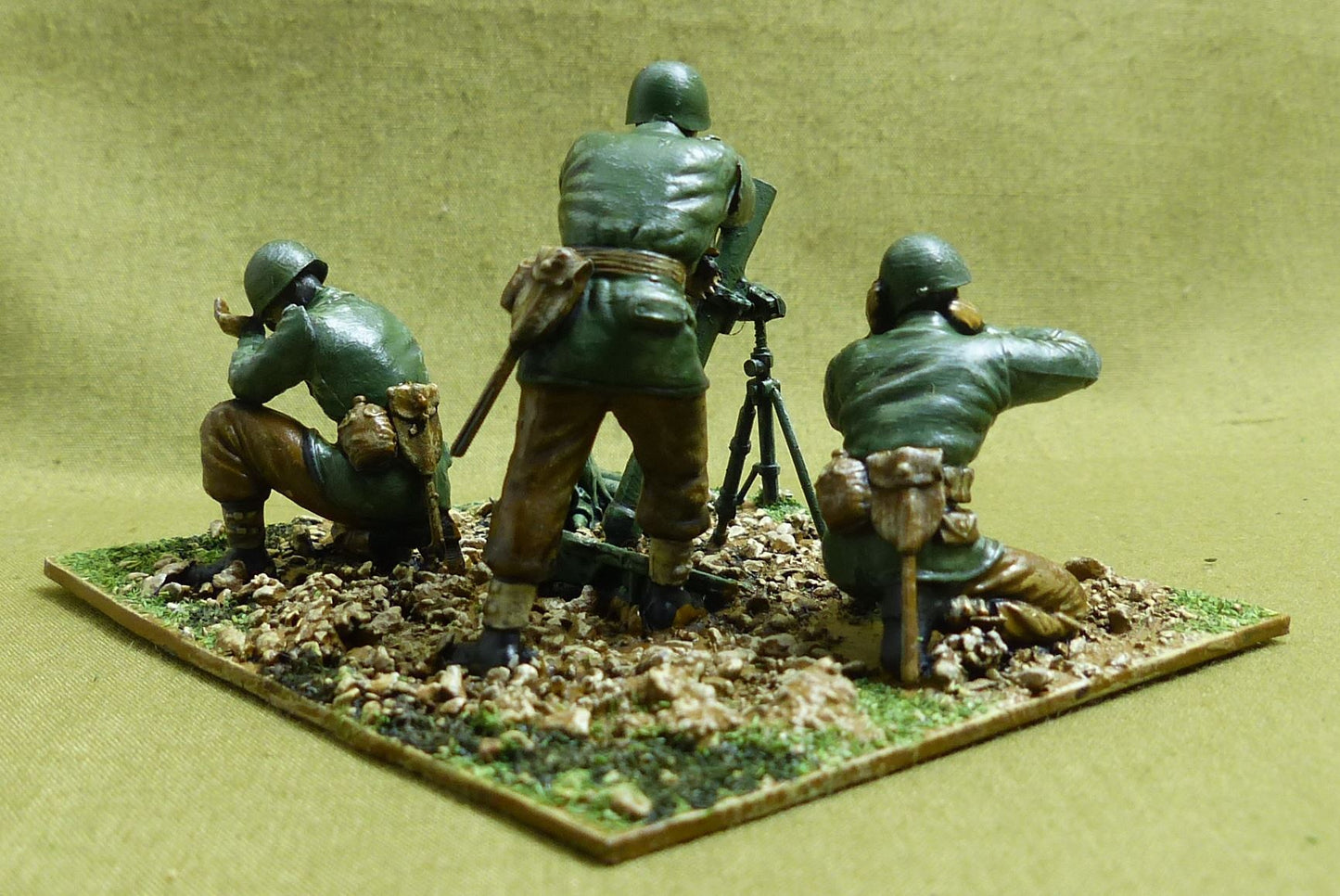 British Mortar Team painted 1/35 scale - WW2 Model #178
