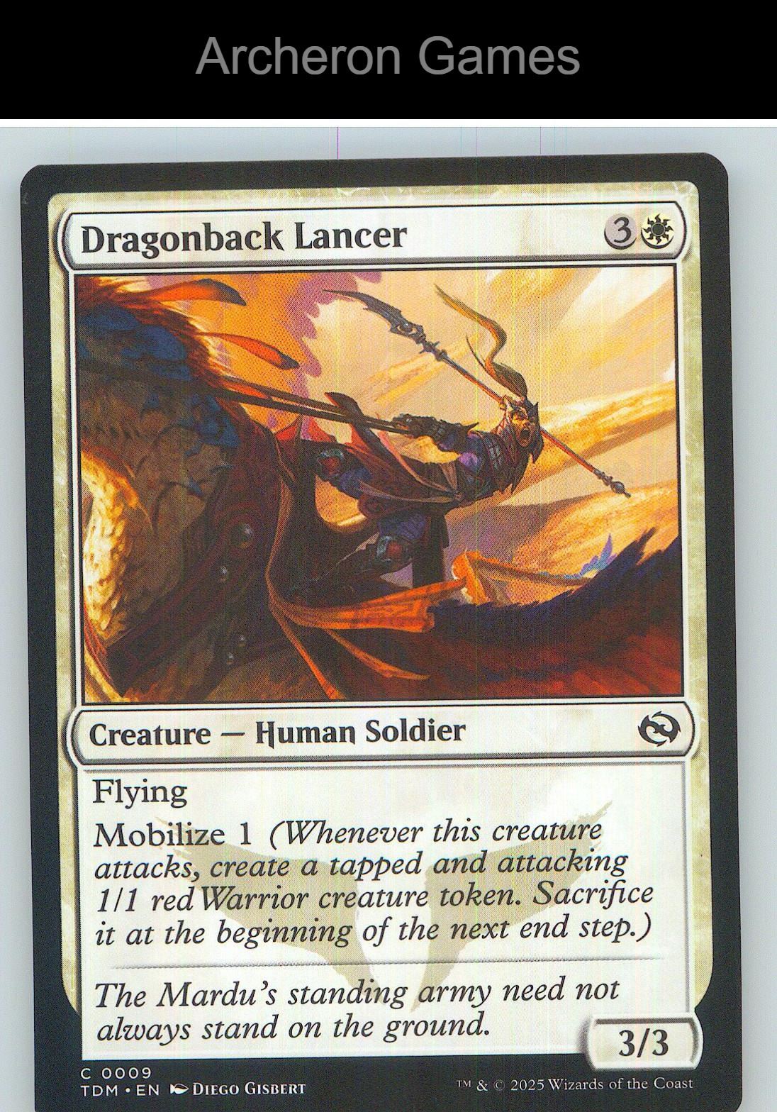 Dragonback Lancer TDM 9 C MTG Card NM/EX+