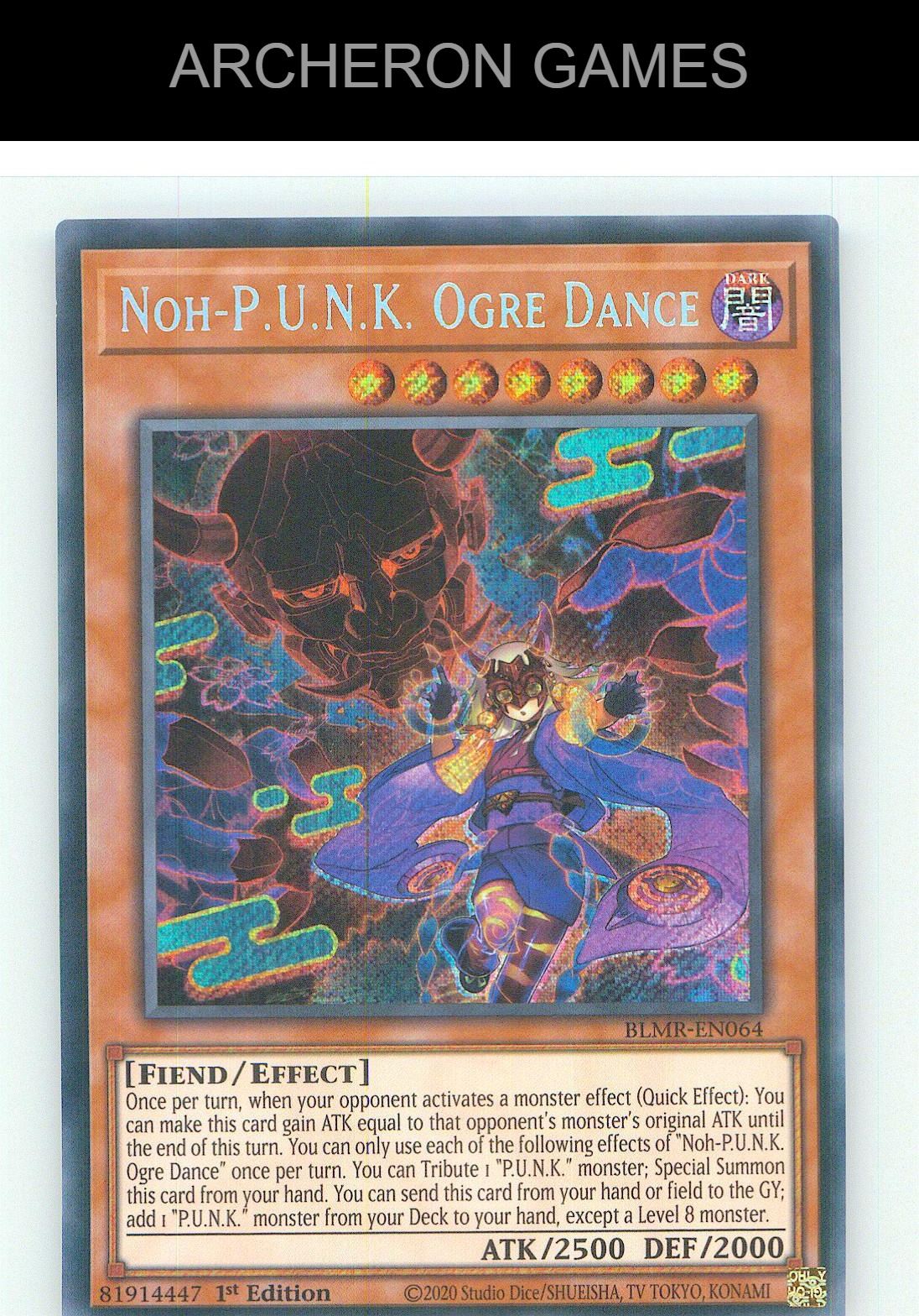 Noh-P.U.N.K. Ogre Dance SEC YUGIOH Card 1st Edition