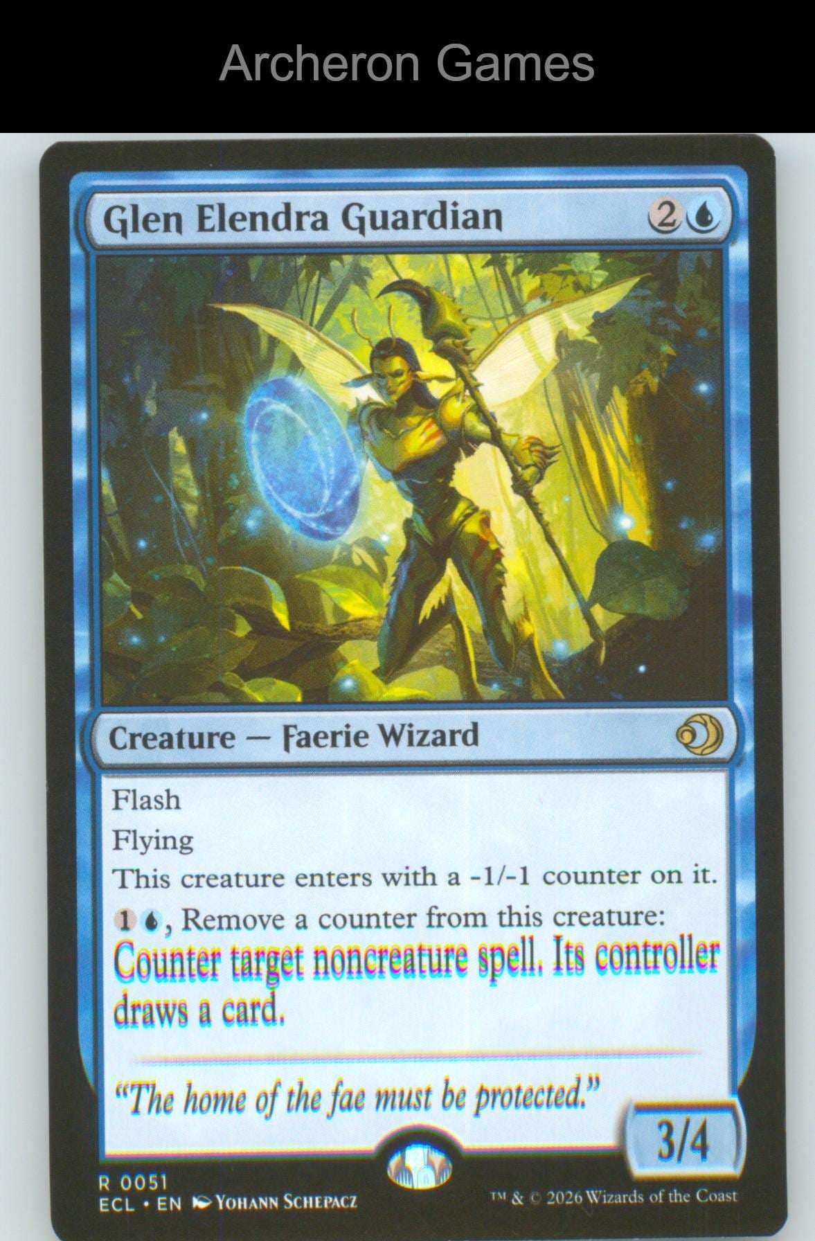 Glen Elendra Guardian ECL 51 R MTG Card NM/EX+