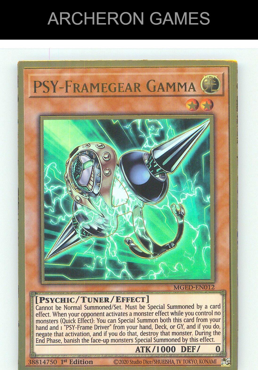 PSY-Framegear Gamma Premium Gold Rare YUGIOH Card 1st Edition