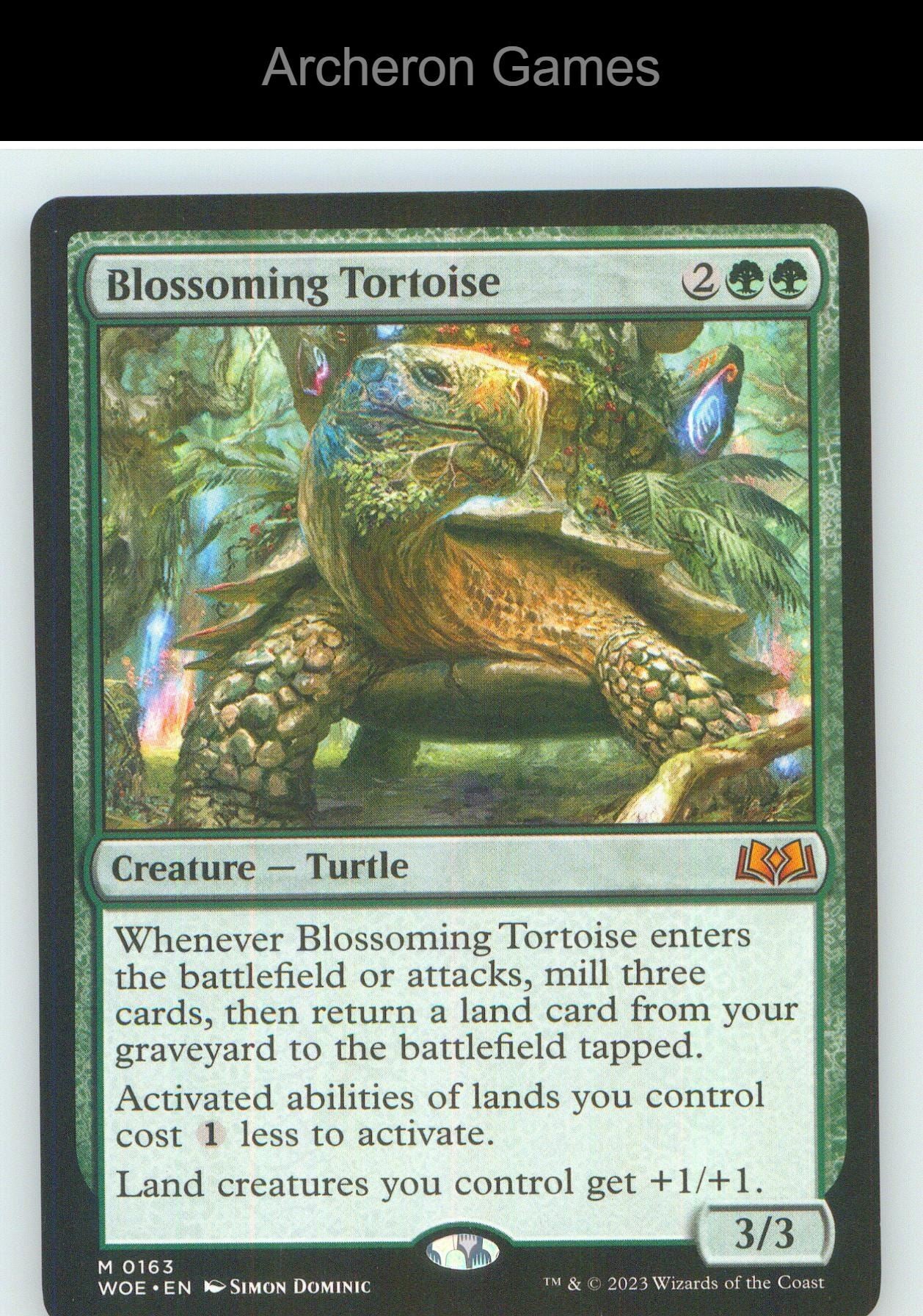 Blossoming Tortoise WOE 163 Mythic MTG Card NM/EX+