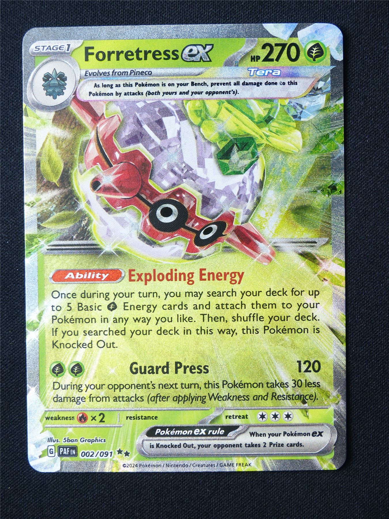 Forretress EX 002/091 Textured Holo - Pokemon Card #62E
