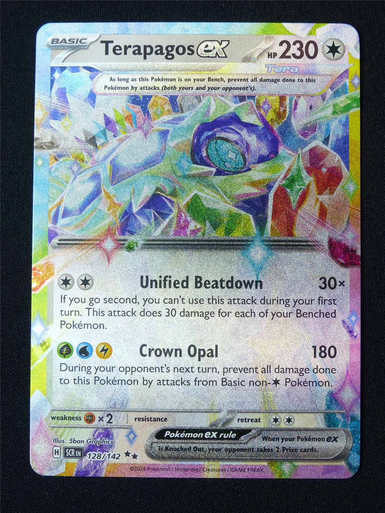 Terapagos EX 128/142 Textured Holo - Pokemon Card #4D6