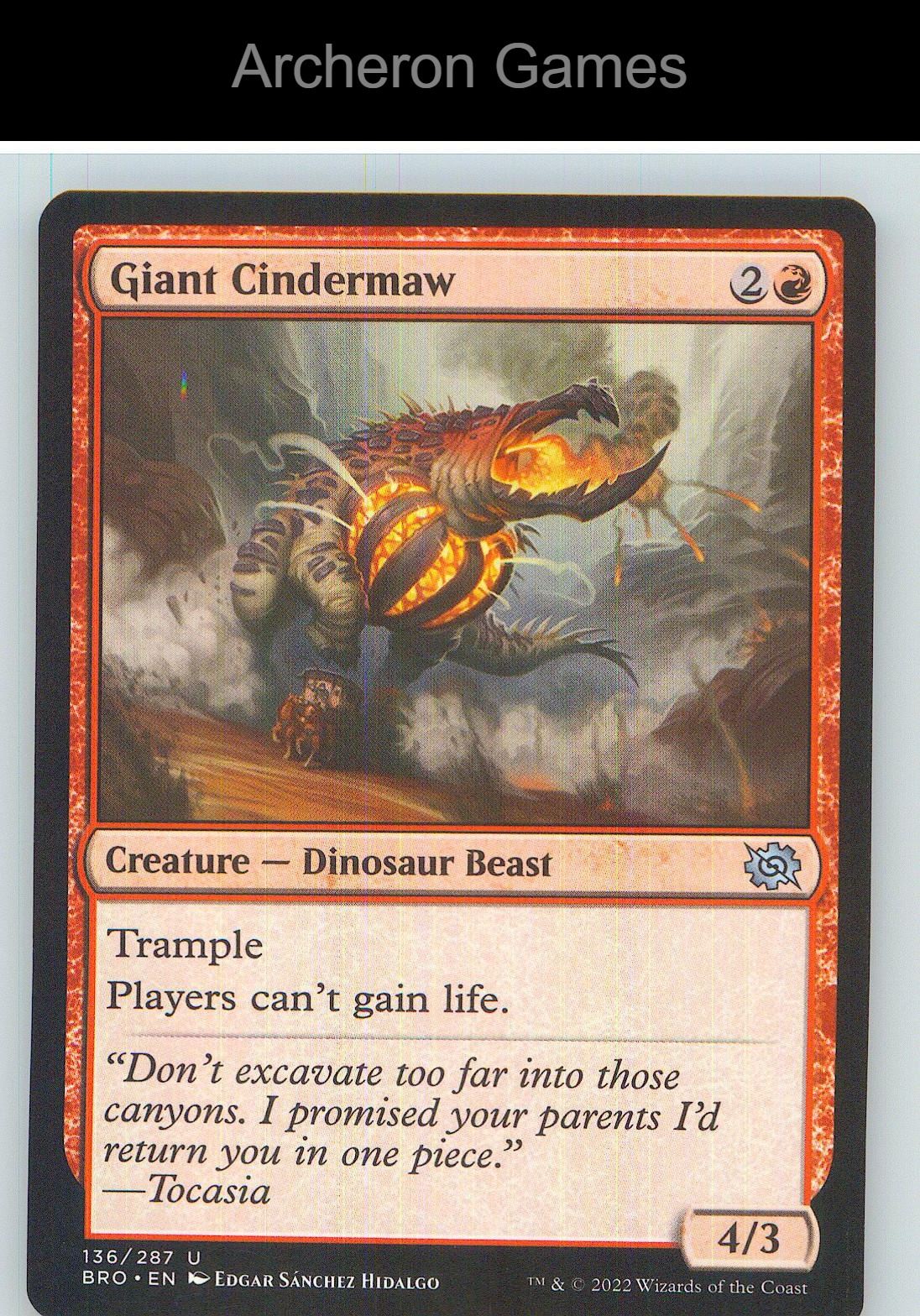 Giant Cindermaw BRO 136 UC MTG Card NM/EX+