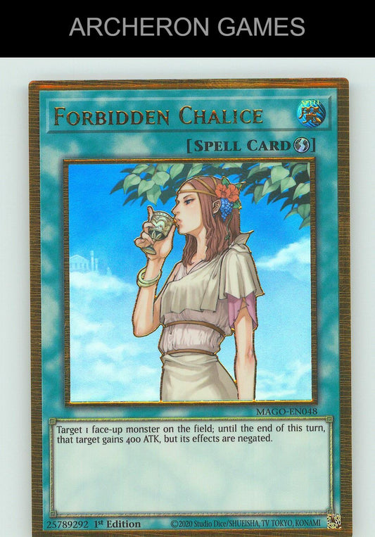 Forbidden Chalice Premium Gold Rare YUGIOH Card