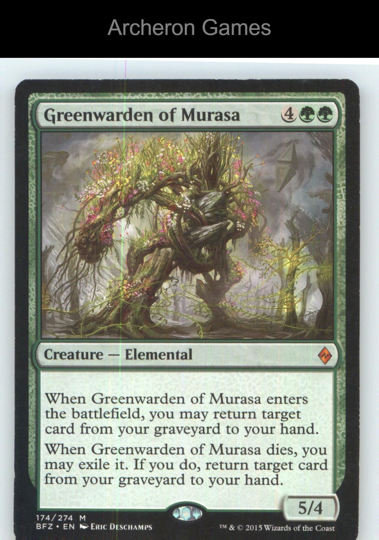 Greenwarden of Murasa BFZ 174 Mythic MTG Card NM/EX+