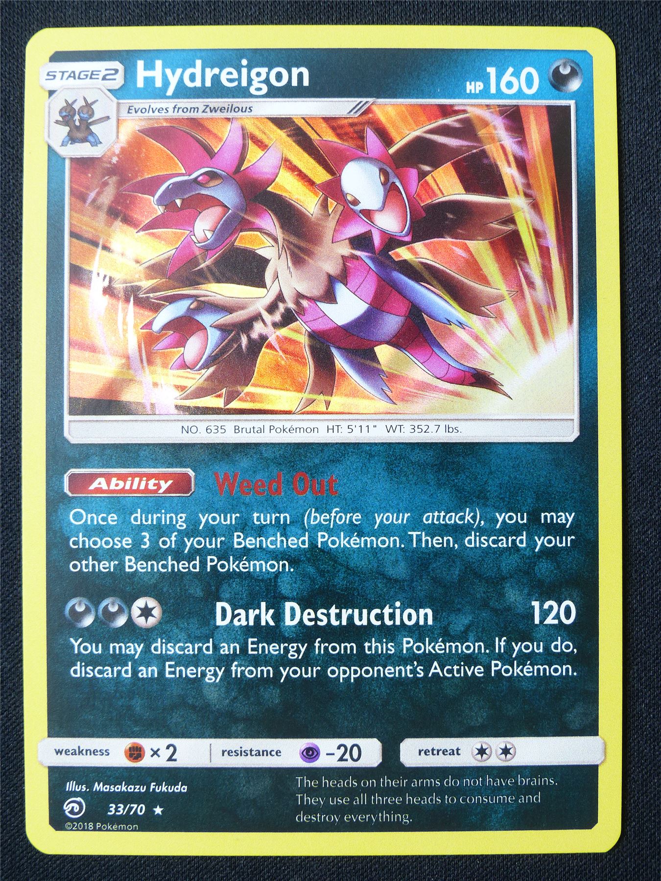 Hydreigon 33/70 Holo - Pokemon Card #1FF