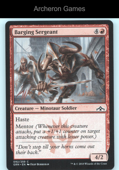 Barging Sergeant 92 C MTG Card The List Reprints