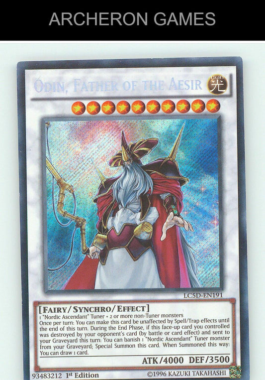 Odin, Father of the Aesir SEC YUGIOH Card 1st Edition