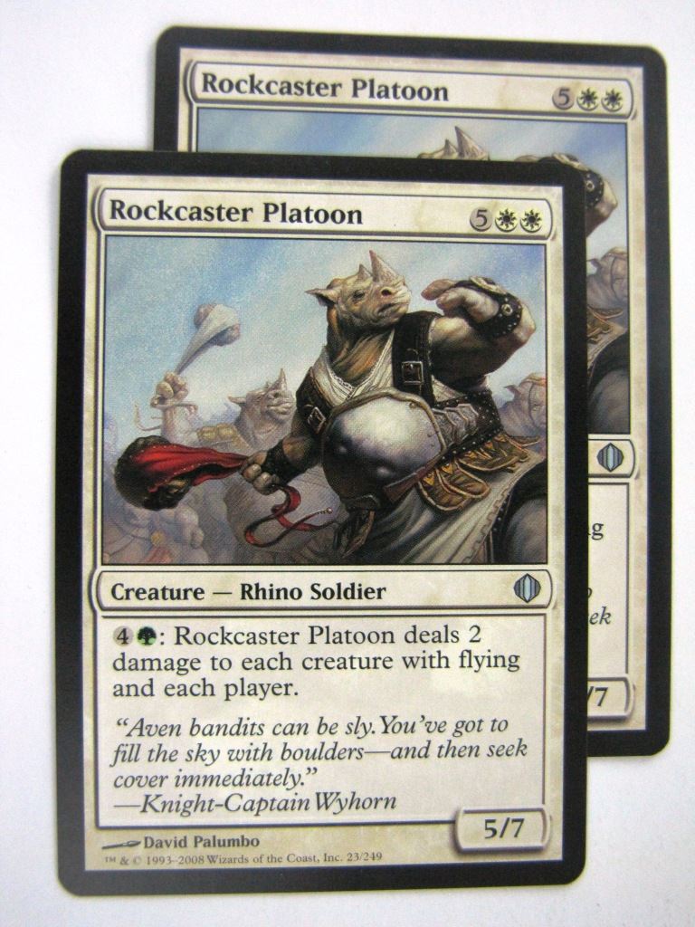 MTG Magic Played Cards: ROCKCASTER PLATOON x2 # 8B9