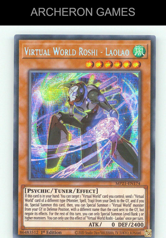Virtual World Roshi - Laolao SEC YUGIOH Card