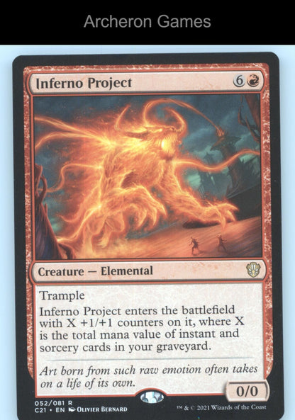 Inferno Project 52 R MTG Card Commander 2021