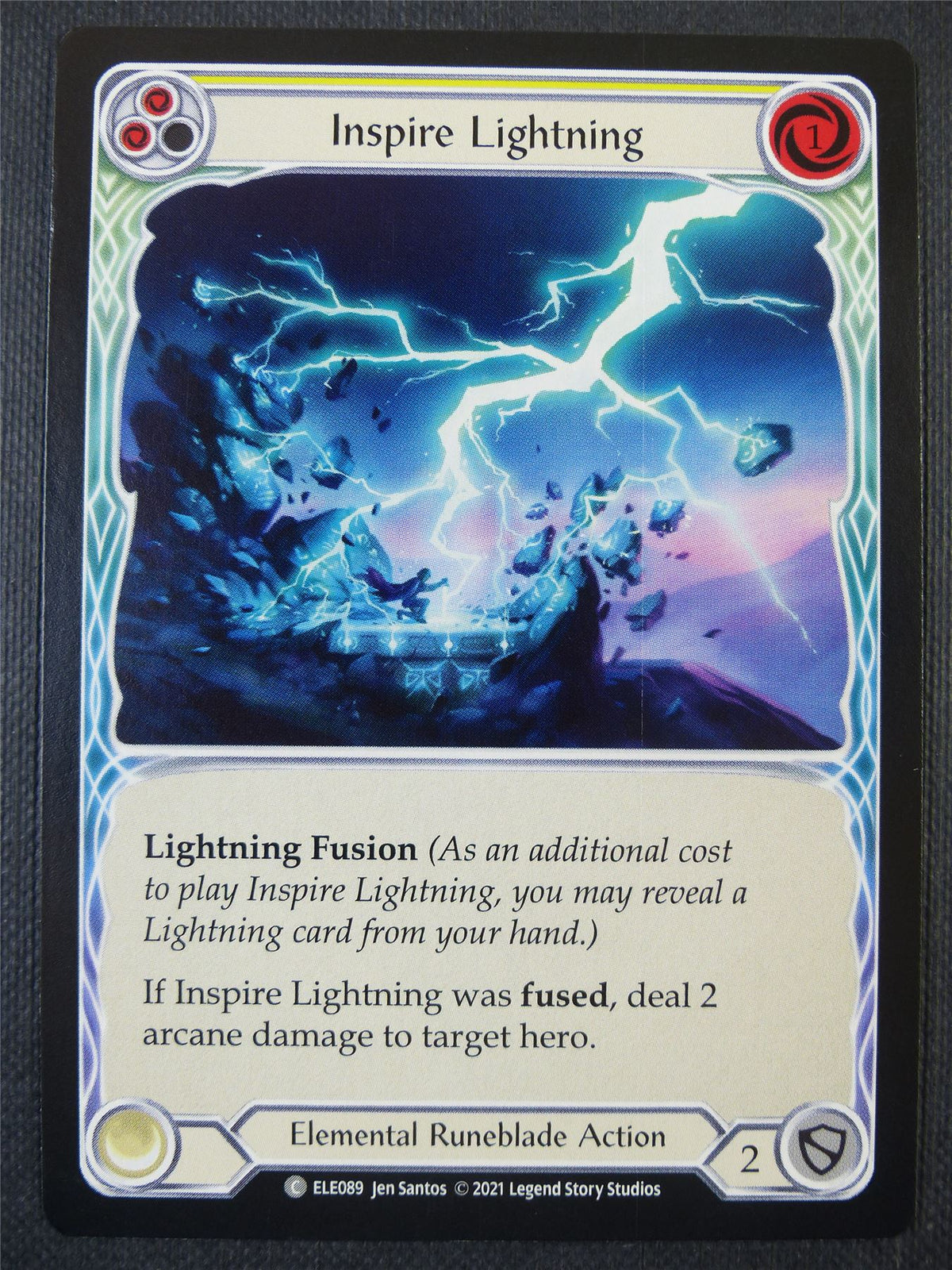 Inspire Lightning - Yellow - Tales of Aria 1st ed - Flesh and Blood Card #62A