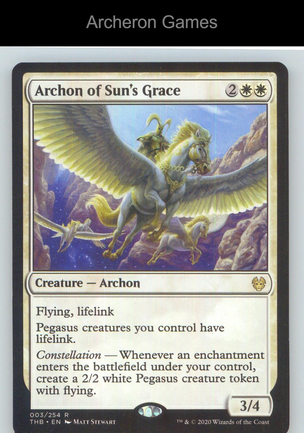 Archon of Sun's Grace THB 3 R MTG Card NM/EX+