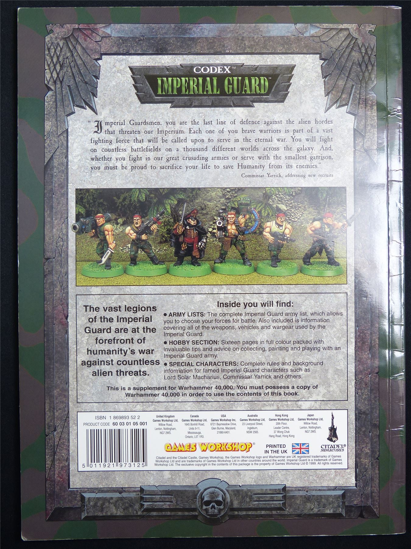 Imperial Guard 3rd Edition Codex 1999 Softback - Warhammer 40K #1OO