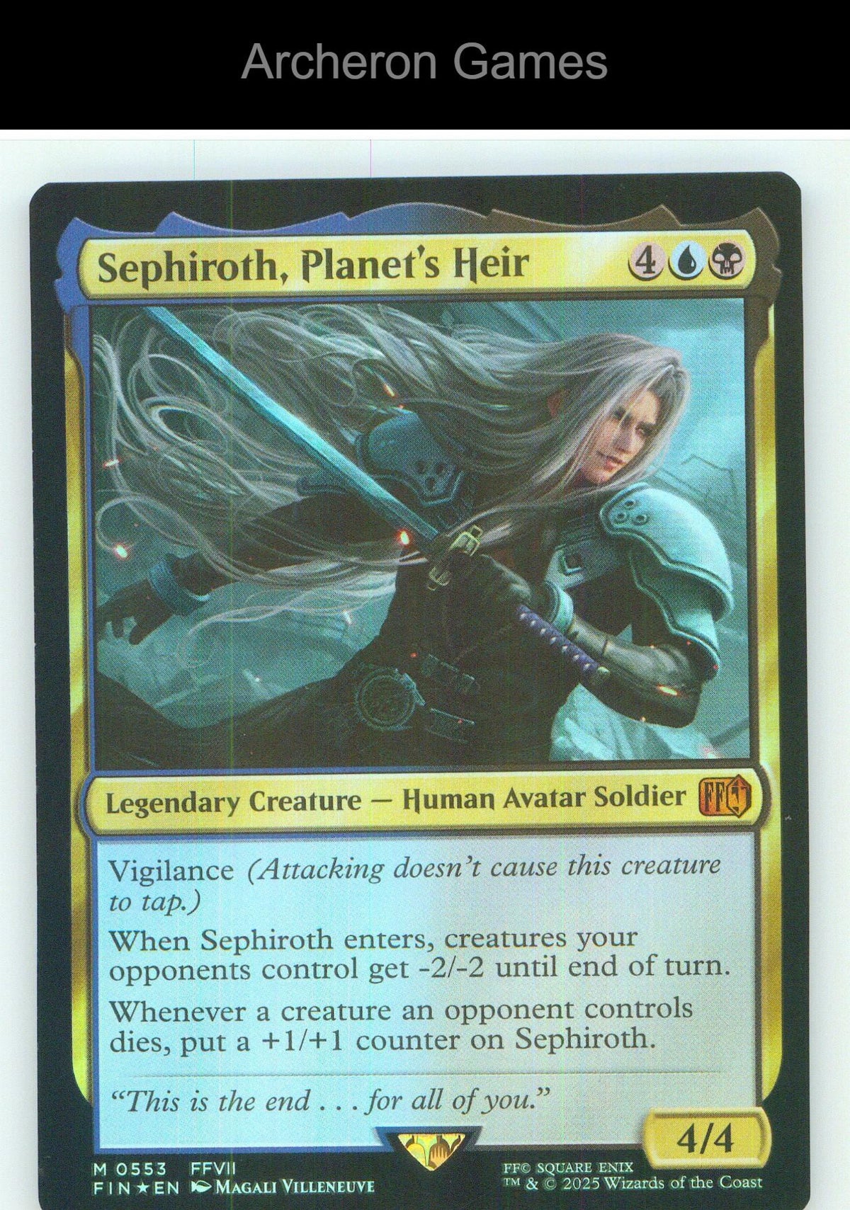 Sephiroth, Planet's Heir FIN 553 Mythic MTG Card NM/EX+ Foil