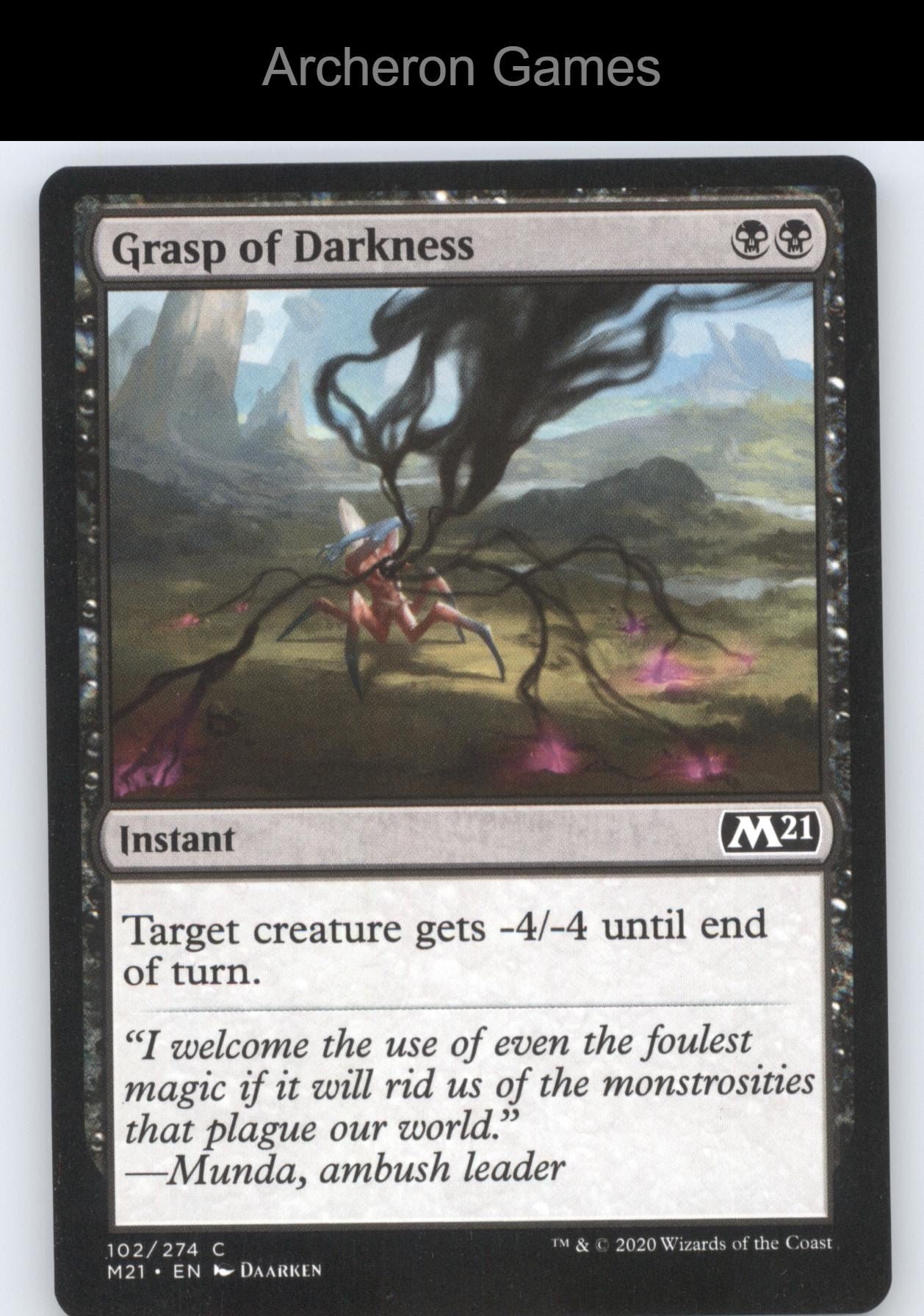 Grasp of Darkness 102 C MTG Card Core Set 2021