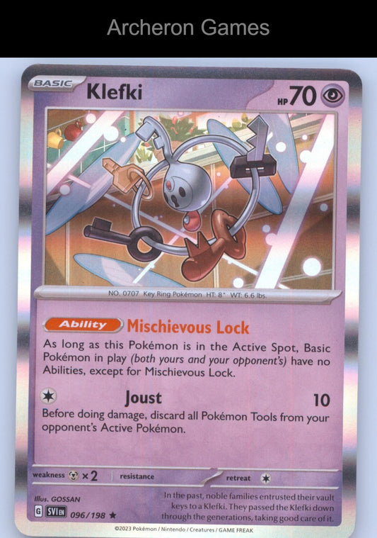 Pokemon Card Klefki SVI 096/198 R Scarlet & Violet Holo