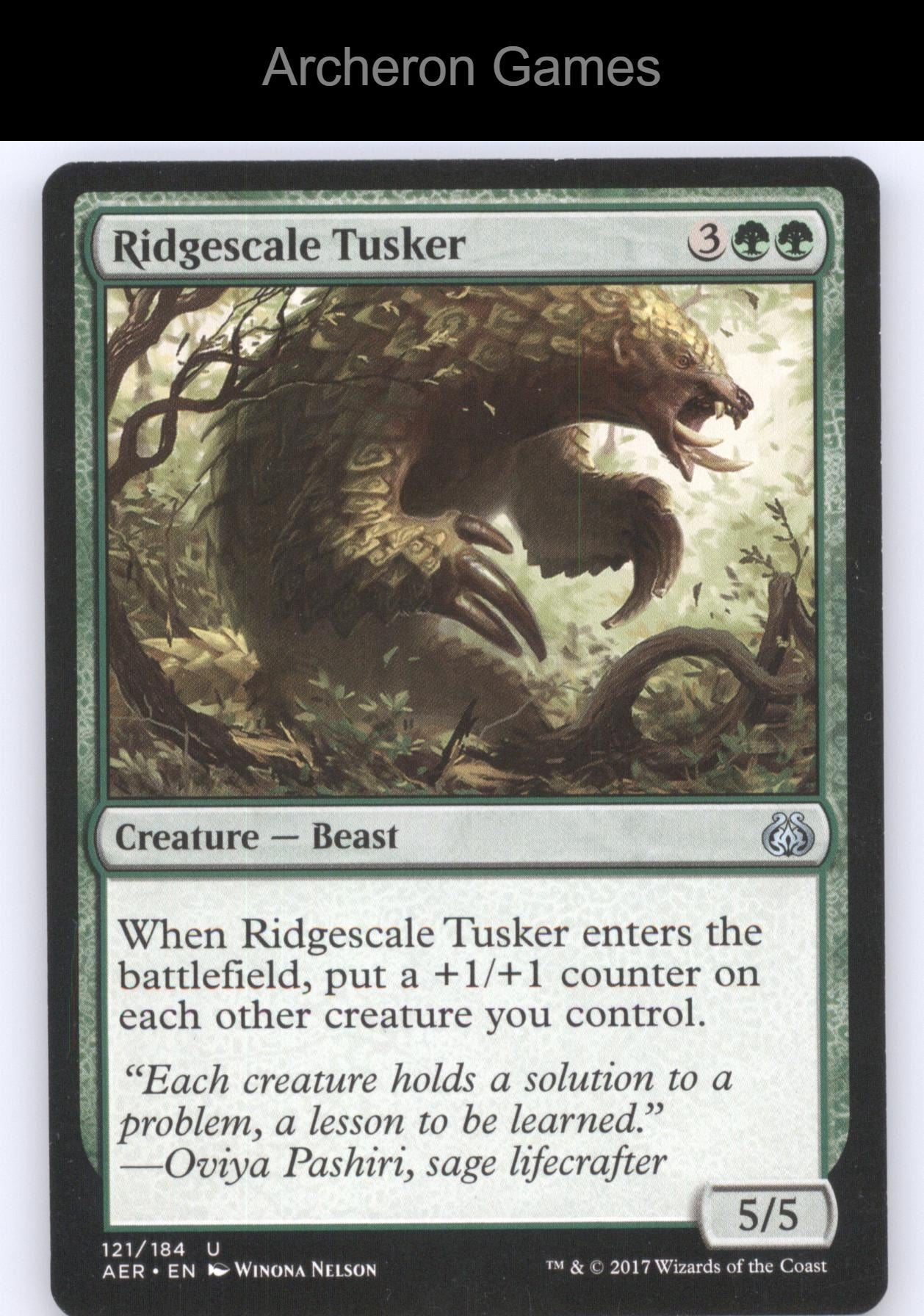 Ridgescale Tusker 121 UC MTG Card Aether Revolt