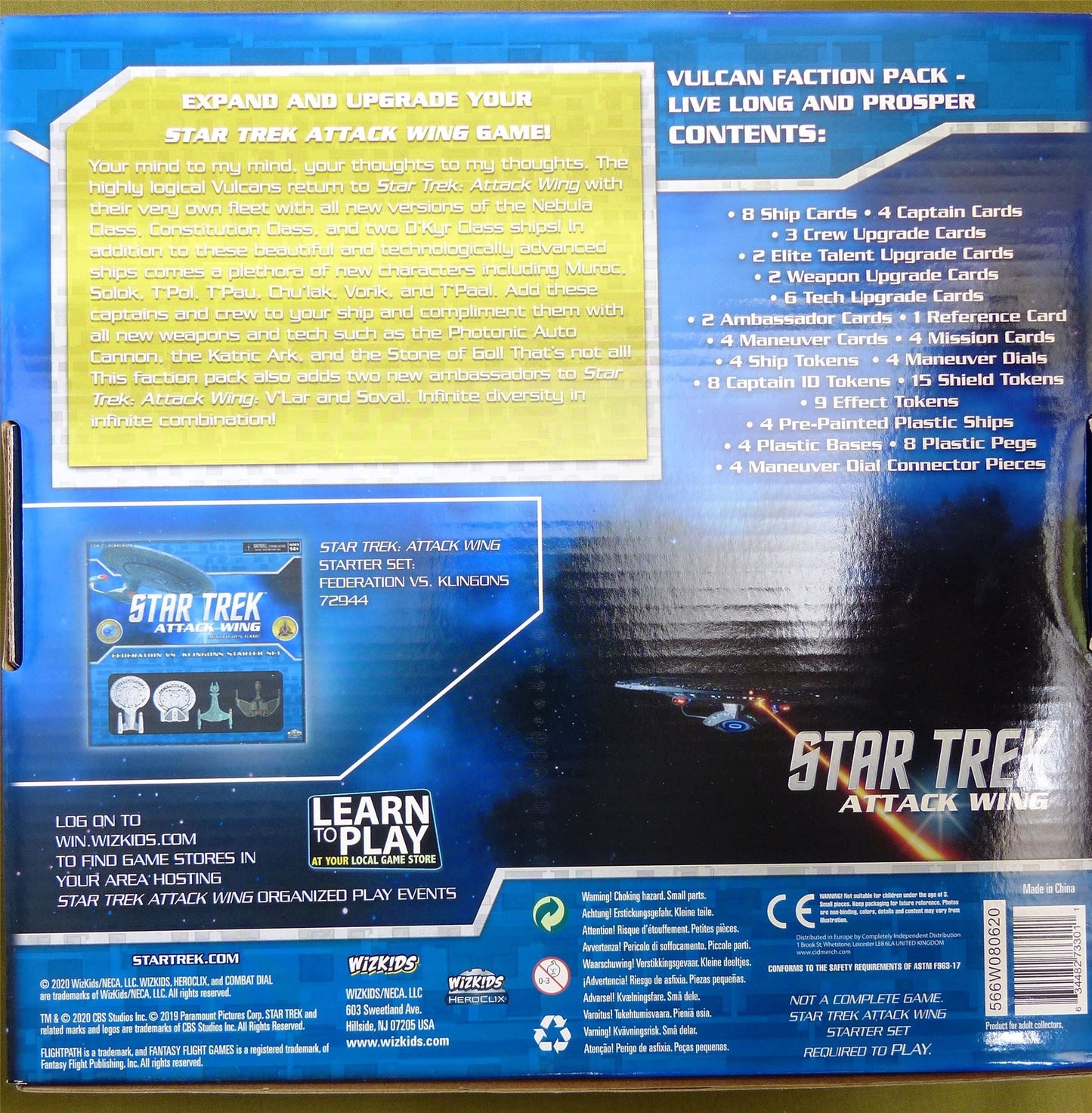 Star Trek Attack Wing: Vulcan Faction Pack: Live Long and Prosper - Miniatures Games #3AZ
