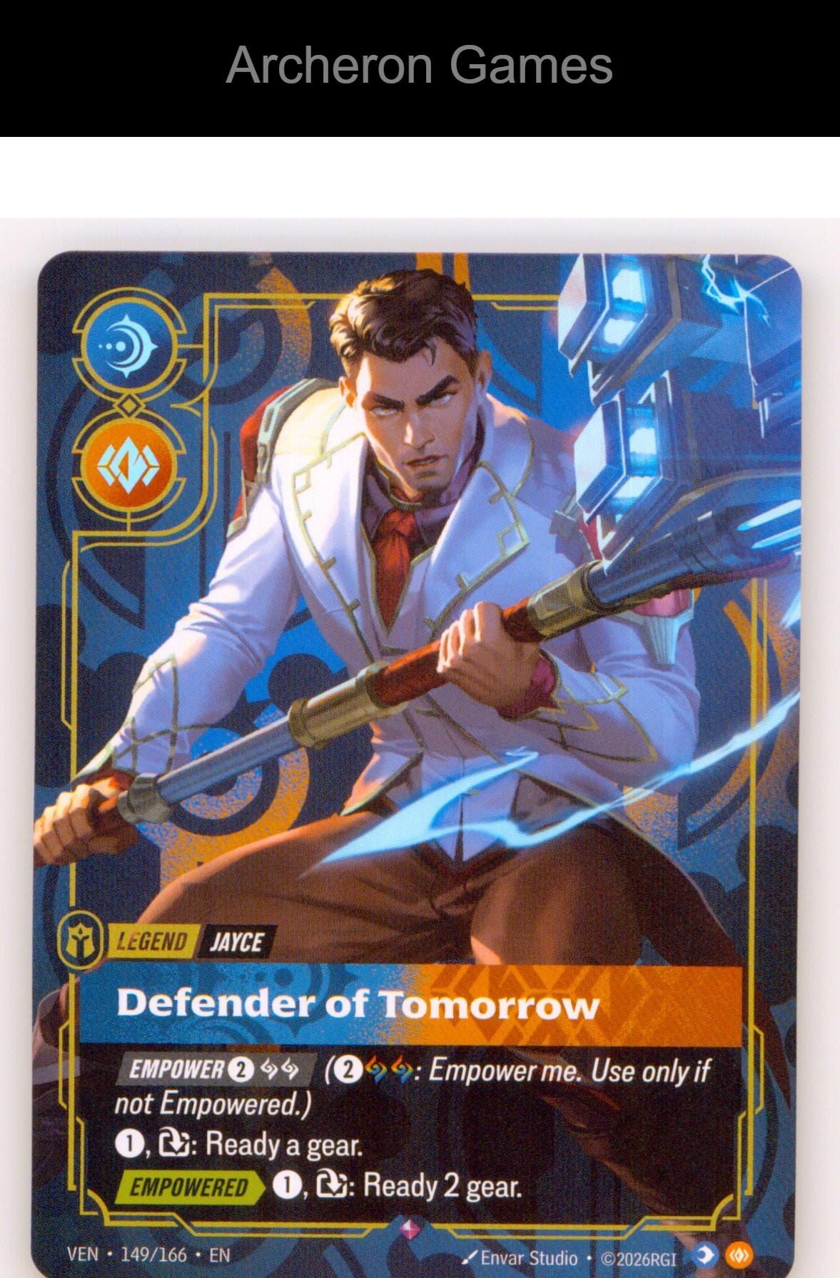 Jayce - Defender of Tomorrow VEN 149/166 R Vendetta Riftbound Card