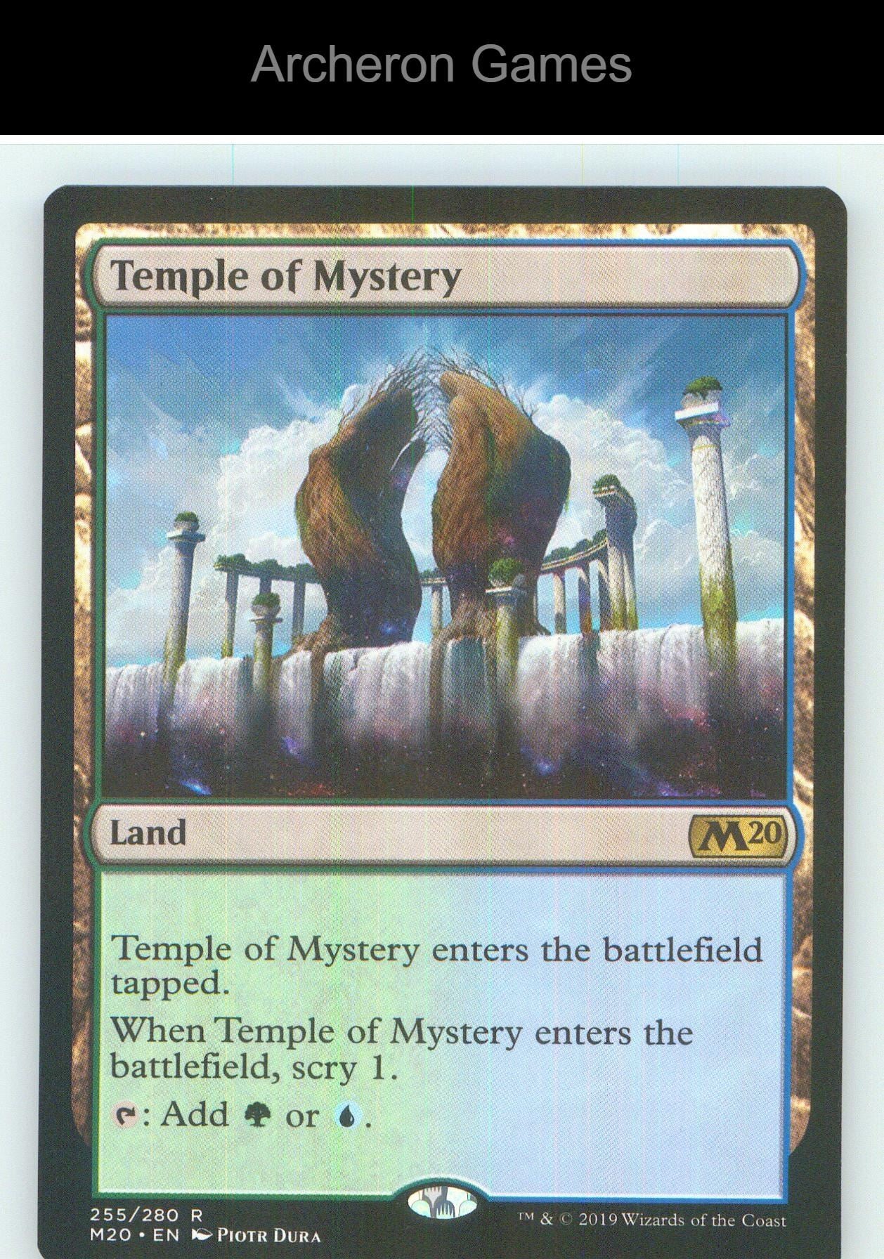 Temple of Mystery M20 255 R MTG Card NM/EX+