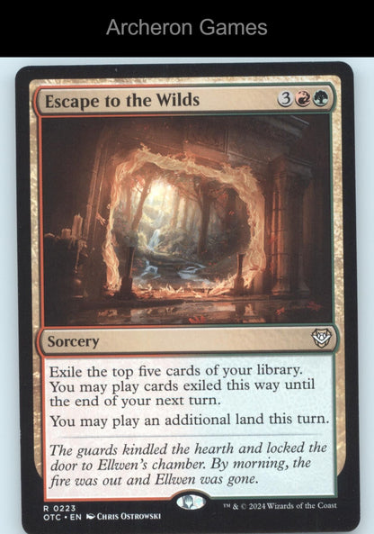 Escape to the Wilds 223 R MTG Card Commander: Outlaws of Thunder Junction