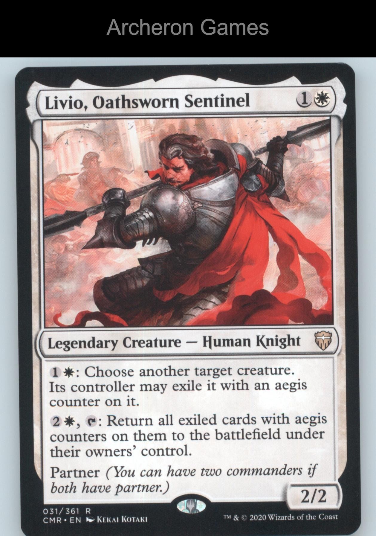 Livio, Oathsworn Sentinel 31 R MTG Card Commander Legends
