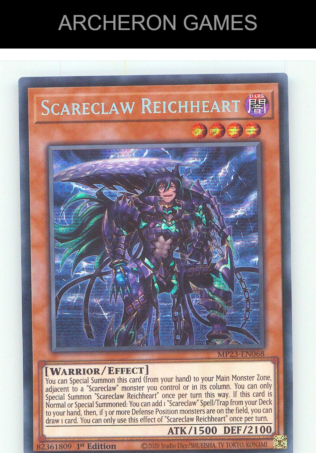 Scareclaw Reichheart Prismatic Secret Rare YUGIOH Card 1st Edition