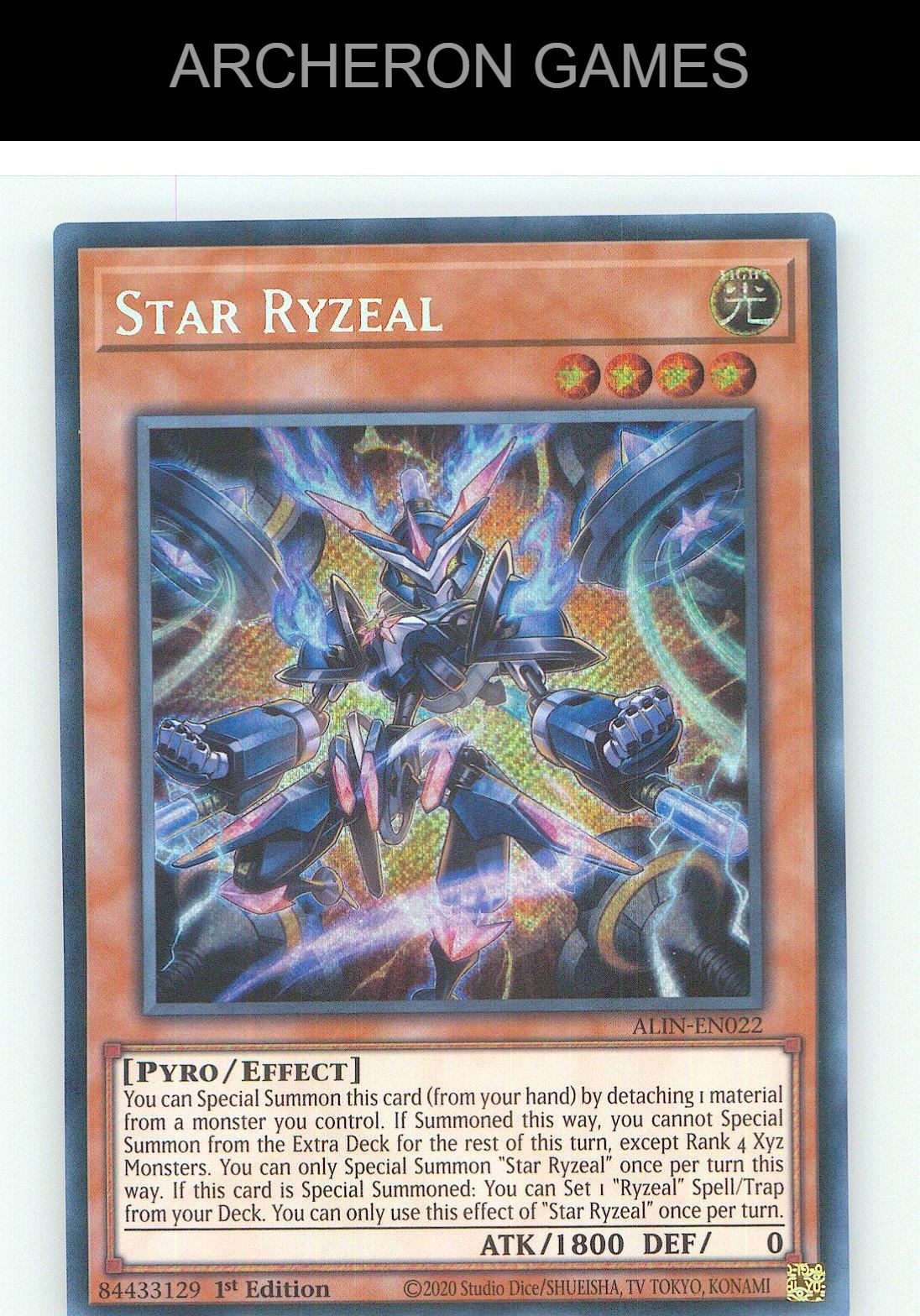 Star Ryzeal SEC YUGIOH Card 1st Edition