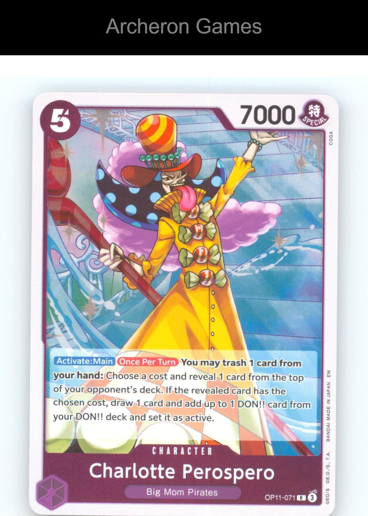 Charlotte Perospero OP11-071 R One Piece Card NM/EX+ Foil