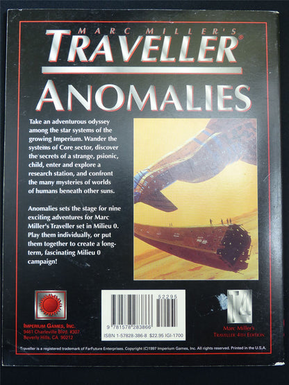 Traveller: Anomalies - Roleplaying Softback #2RK