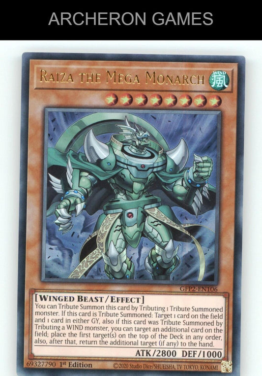 Raiza the Mega Monarch Ultra Rare YUGIOH Card