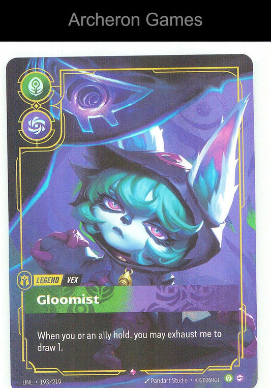 Vex - Gloomist UNL 193/219 R Unleashed Riftbound Card