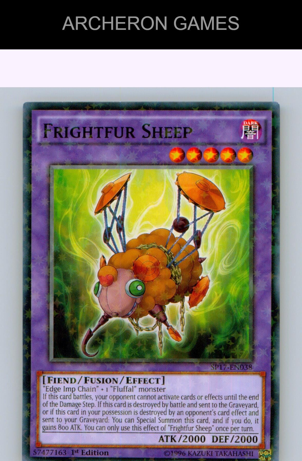 Frightfur Sheep (Starfoil) Starfoil Rare YUGIOH Card 1st Edition