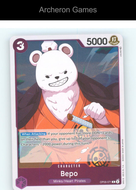 Bepo OP05-071 R One Piece Card NM/EX+ Foil