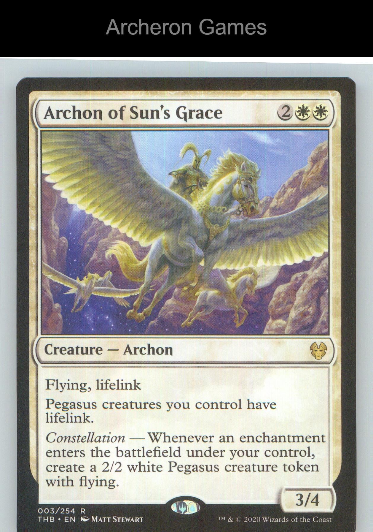 Archon of Sun's Grace THB 3 R MTG Card NM/EX+
