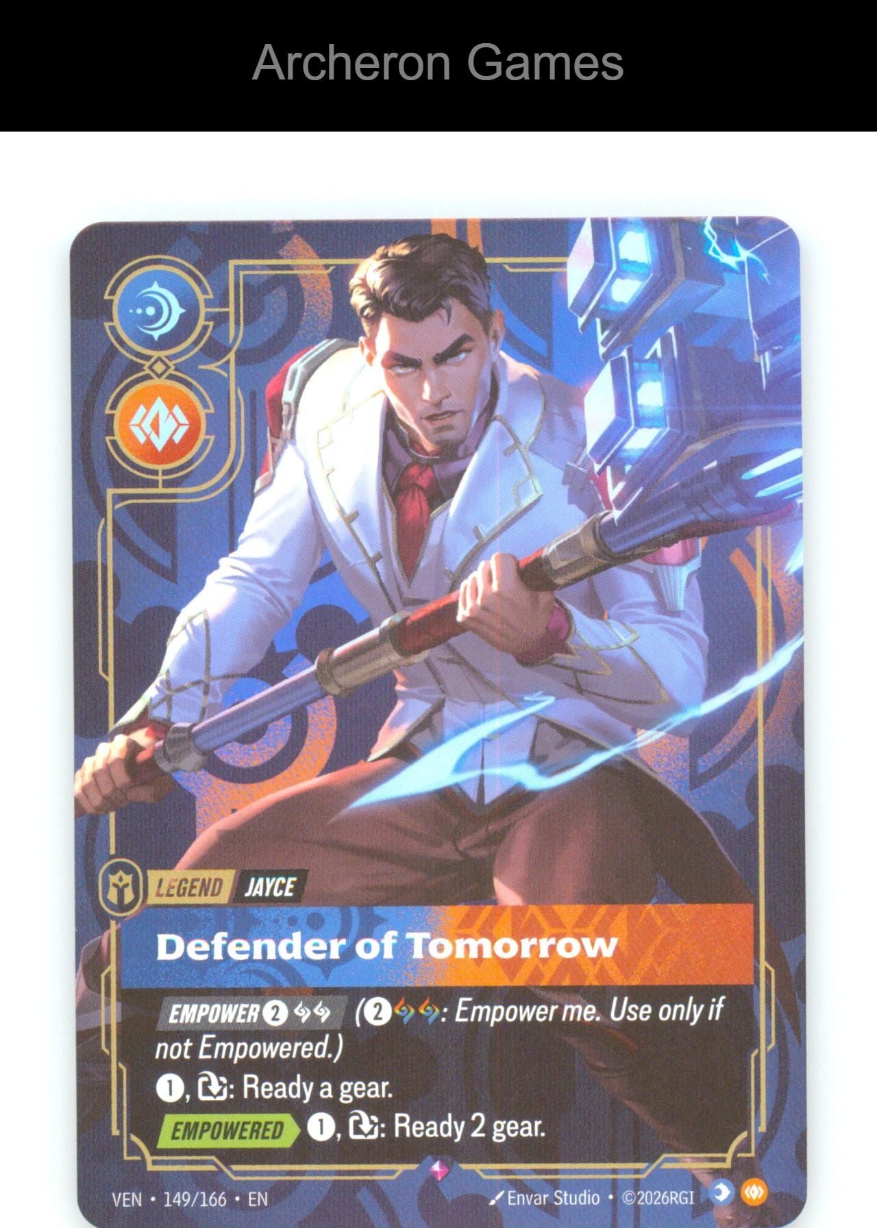 Jayce - Defender of Tomorrow VEN 149/166 R Vendetta Riftbound Card Foil