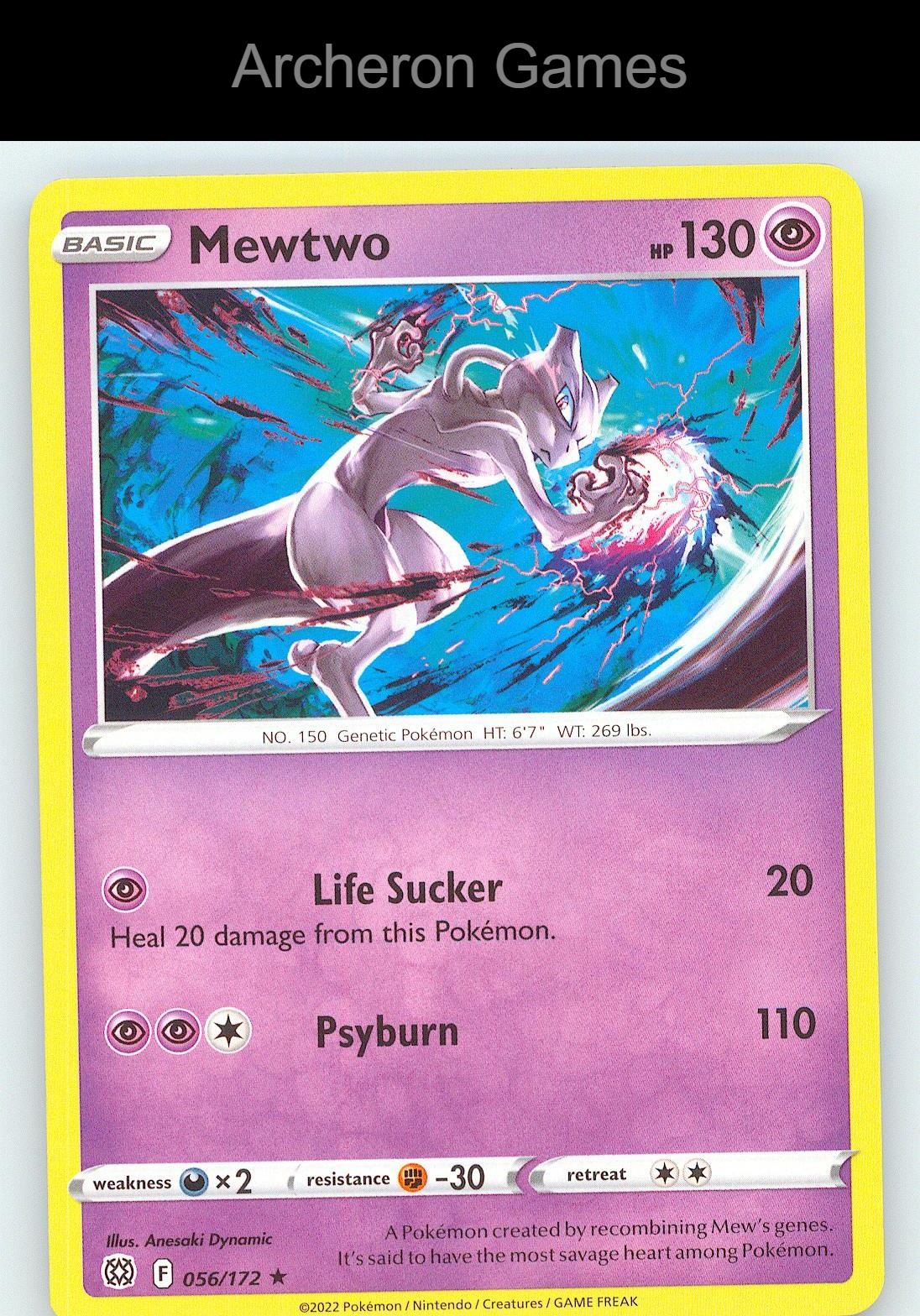 Pokemon Card Mewtwo BRS 056/172 R Brilliant Stars