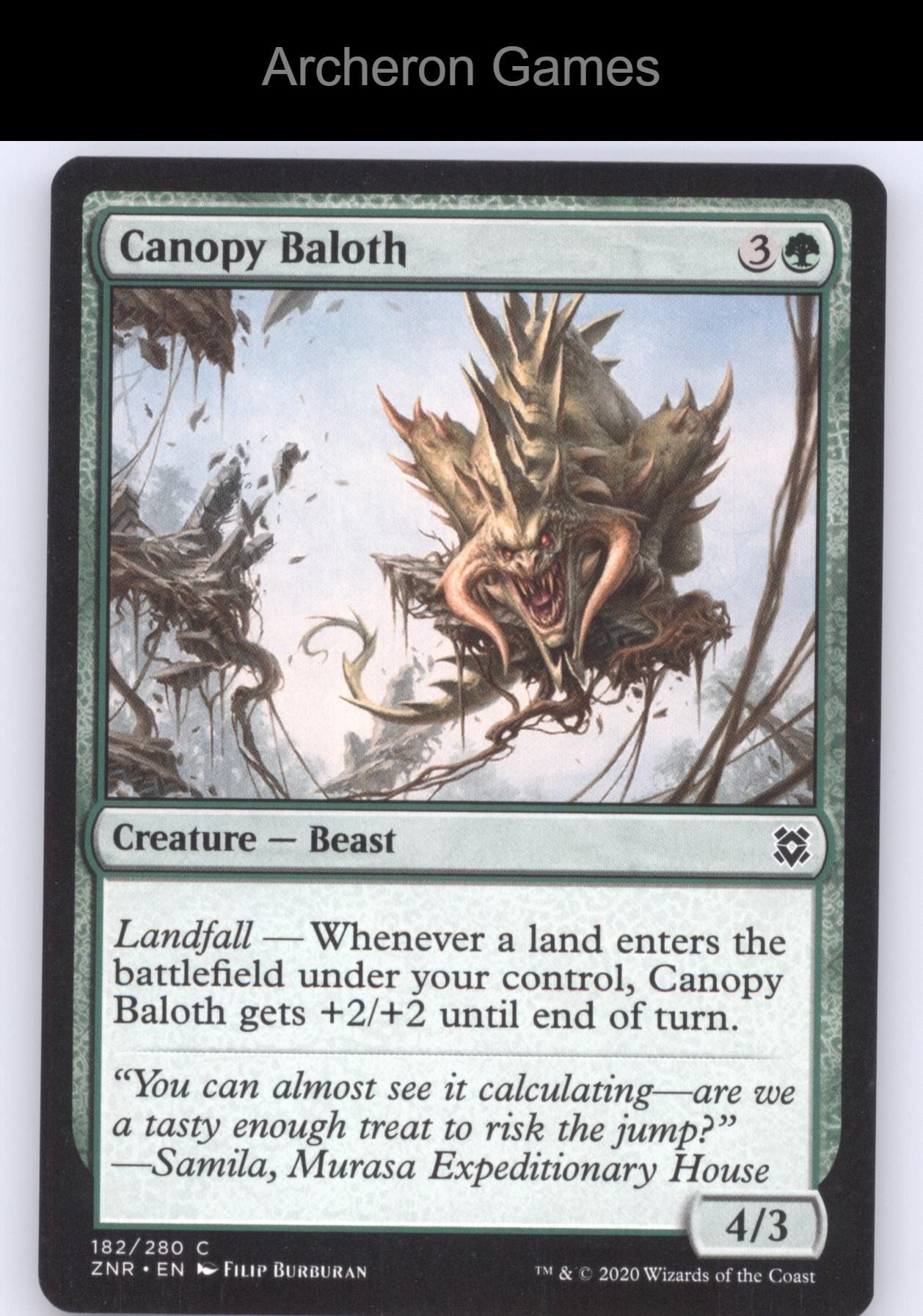 Canopy Baloth 182 C MTG Card Zendikar Rising