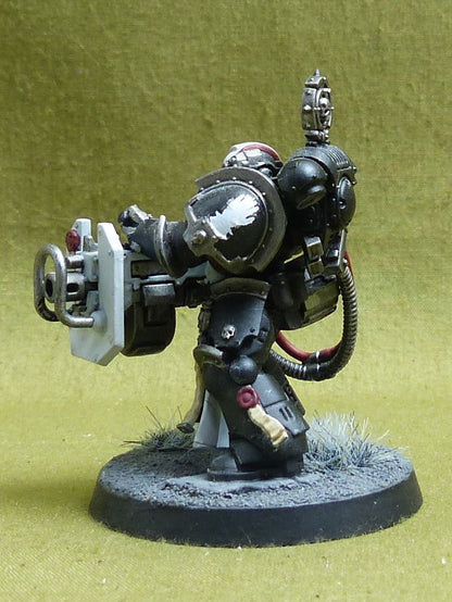 Company Veterans with Heavy Bolter painted - Iron Hands - Warhammer 40K #3J6