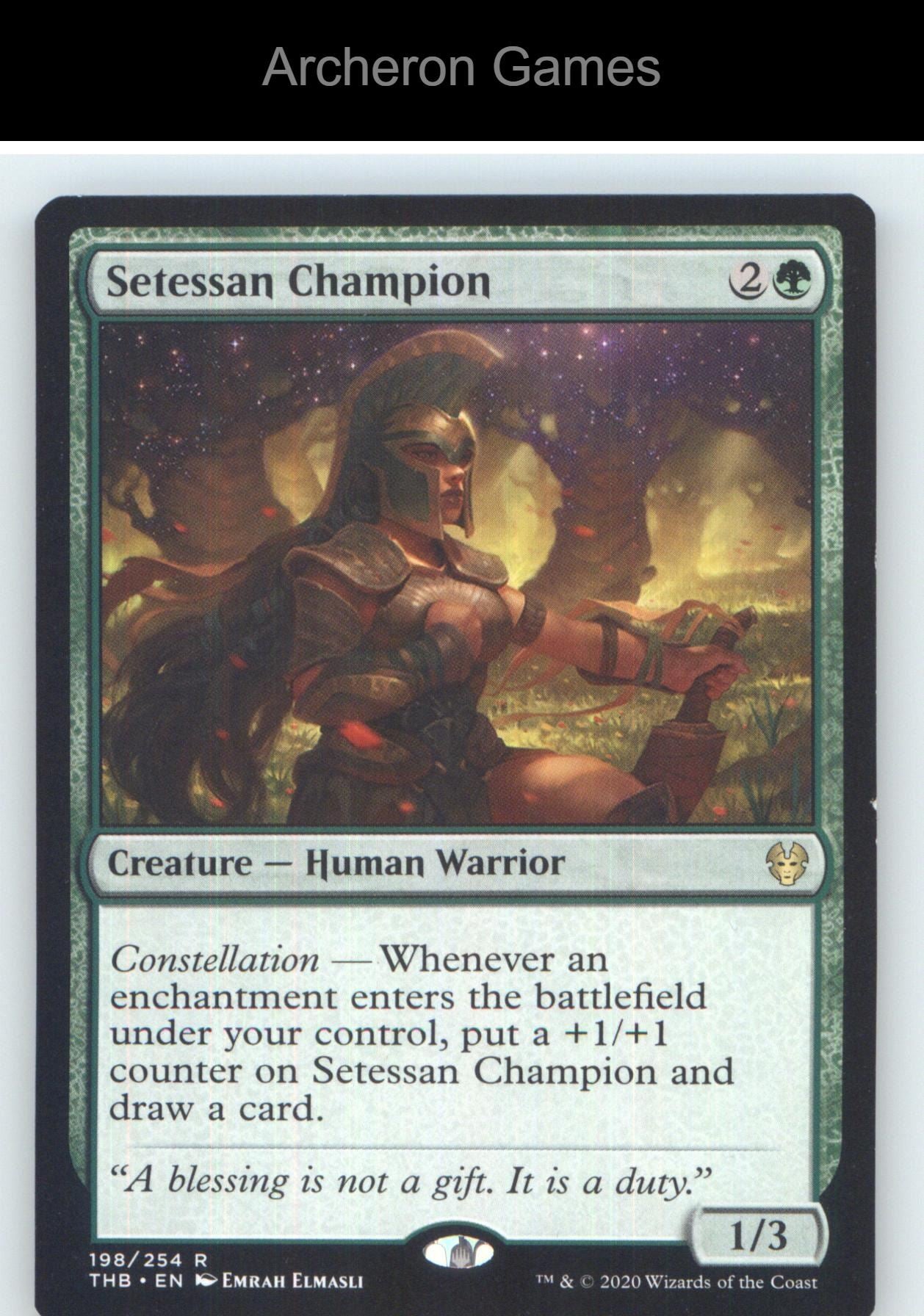 Setessan Champion THB 198 R MTG Card NM/EX+