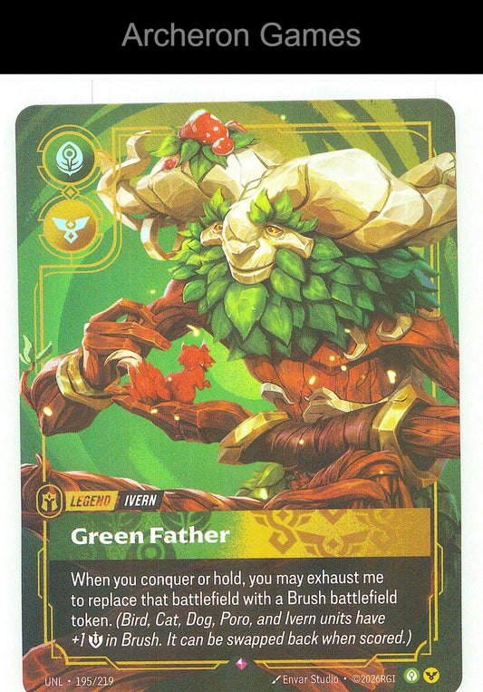 Ivern - Green Father UNL 195/219 R Unleashed Riftbound Card