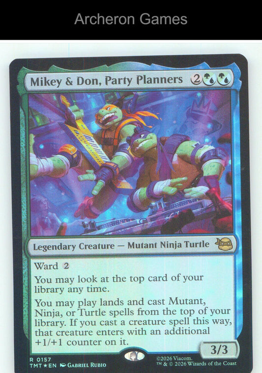 Mikey & Don, Party Planners TMT 0157 R MTG Card NM/EX+ Foil