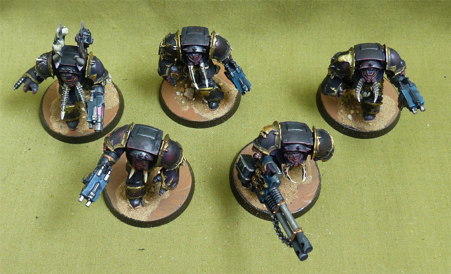 Chaos Terminator Squad painted - Chaos Space Marines - Warhammer 40K #5BX