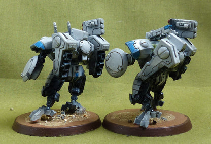 XV8 Crisis Battlesuit Team set of 2 painted - Tau Empire - Warhammer 40K #2YX